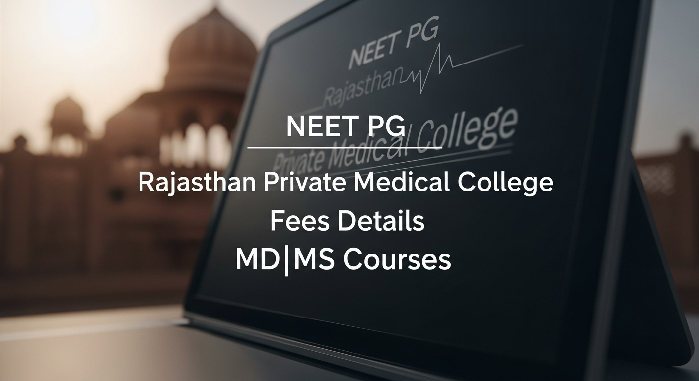 NEET PG Rajasthan Private Medical College fees Details MD|MS Courses